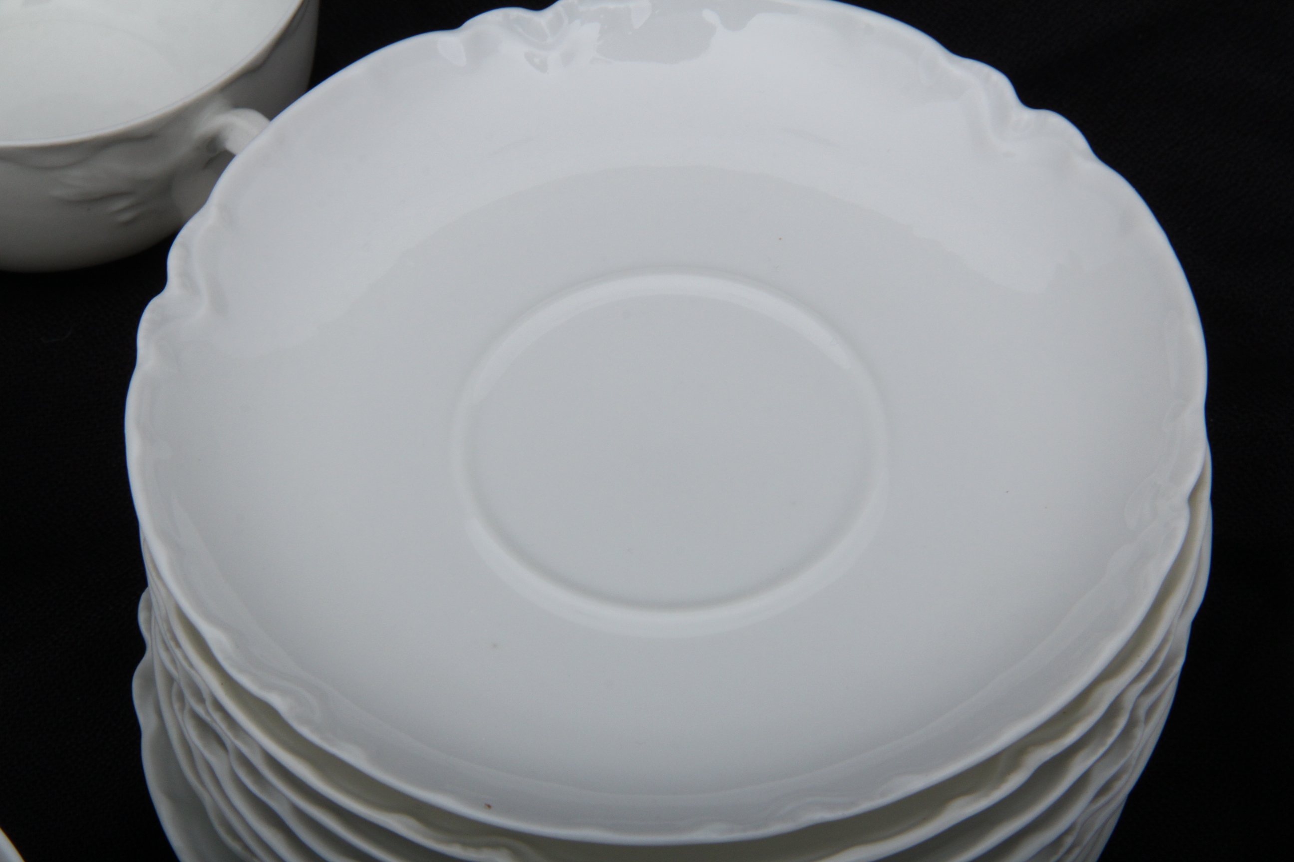 White Haviland Placesettings for Eight