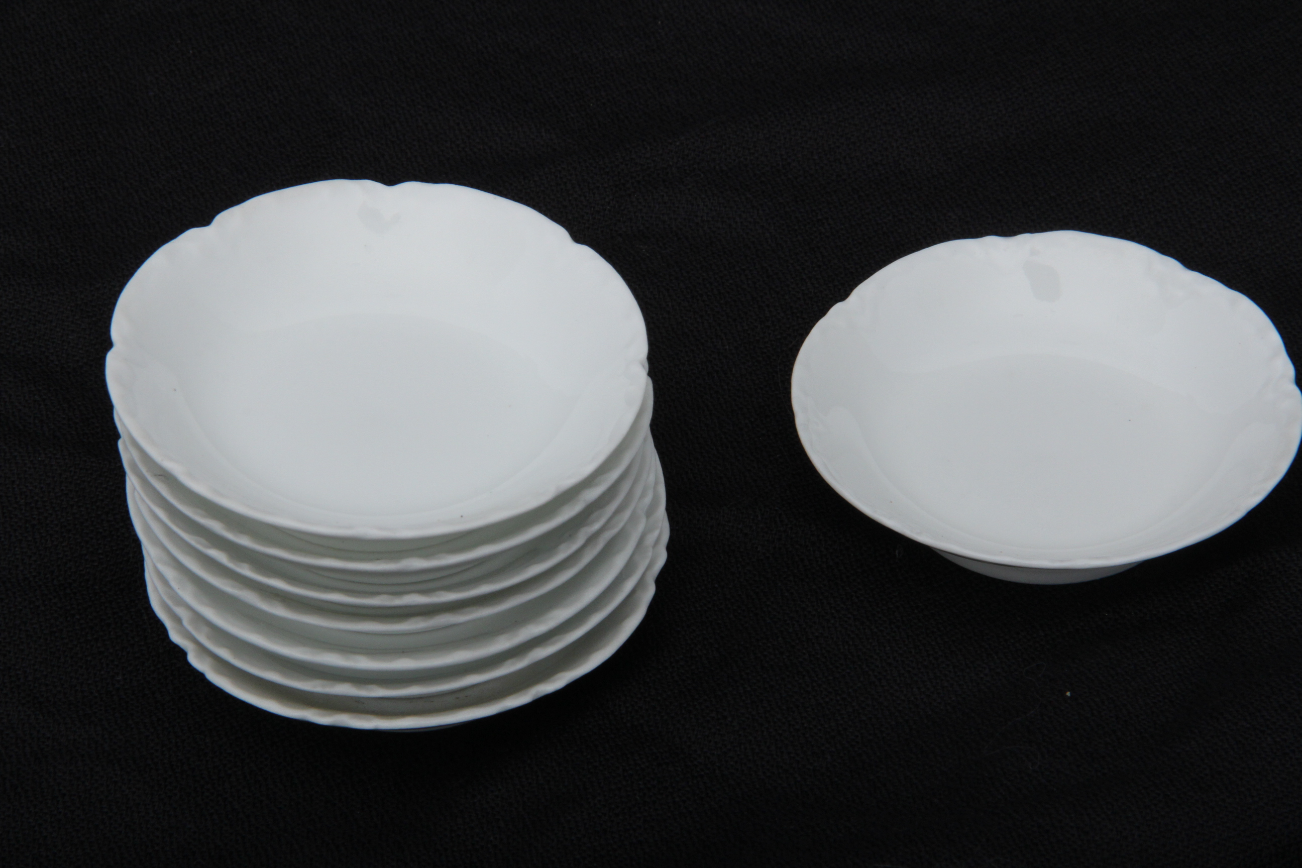 White Haviland Placesettings for Eight