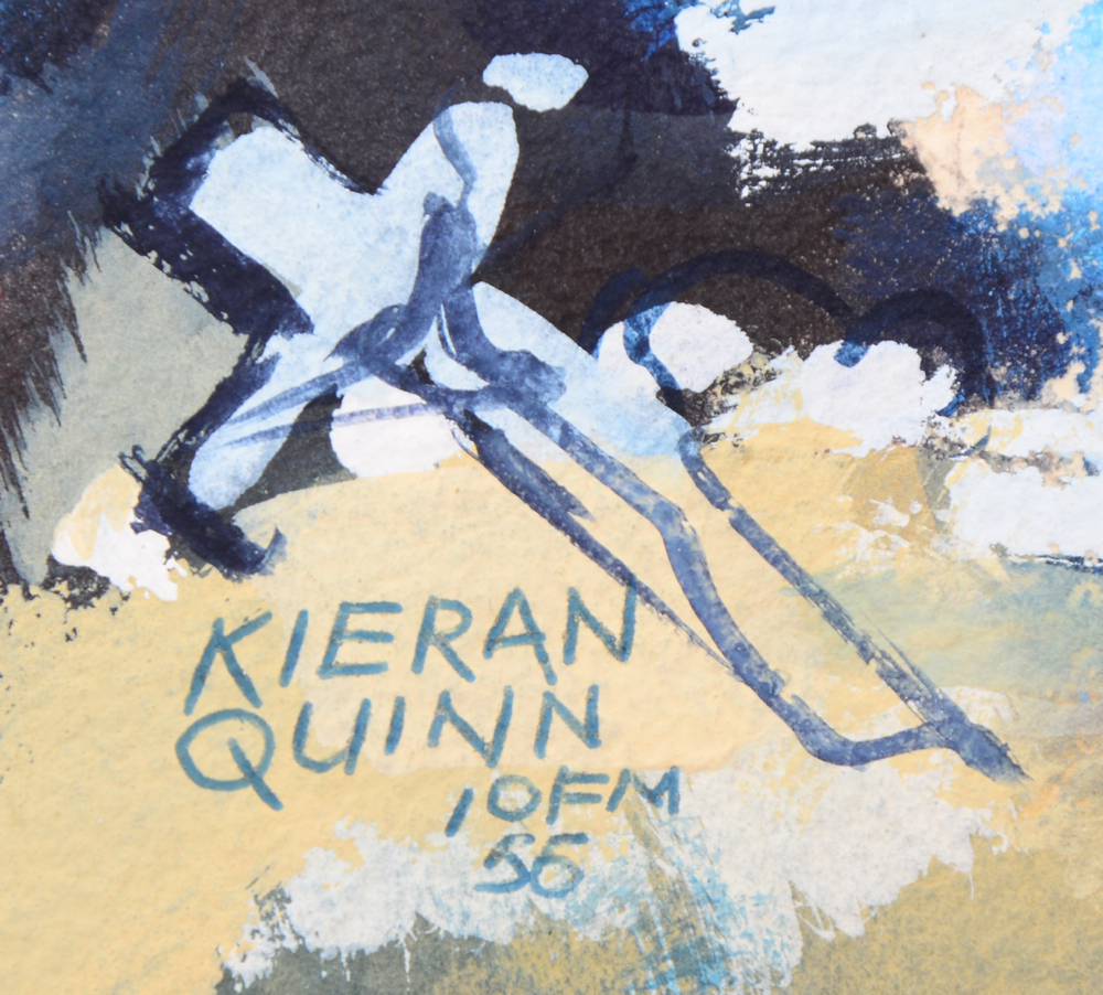 Father Kieran Quinn "Brother Roger at Prayer" Tempera on Paper