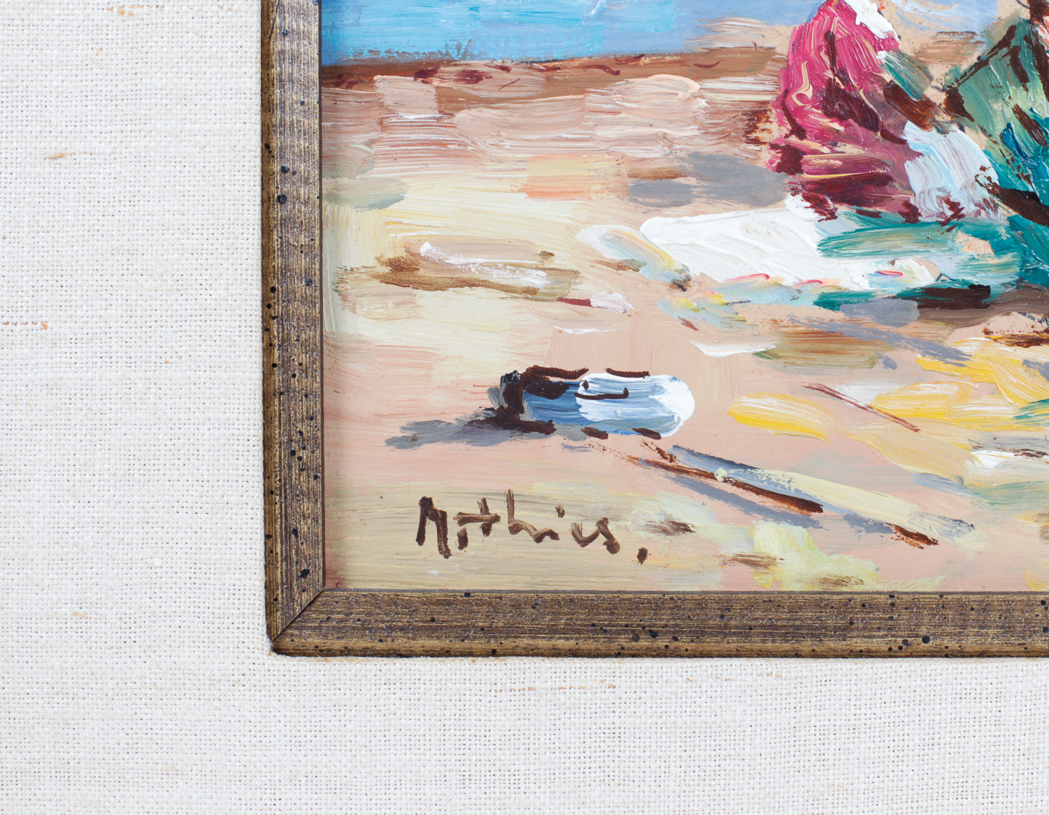 Impressionist Beach Scene Oil Painting