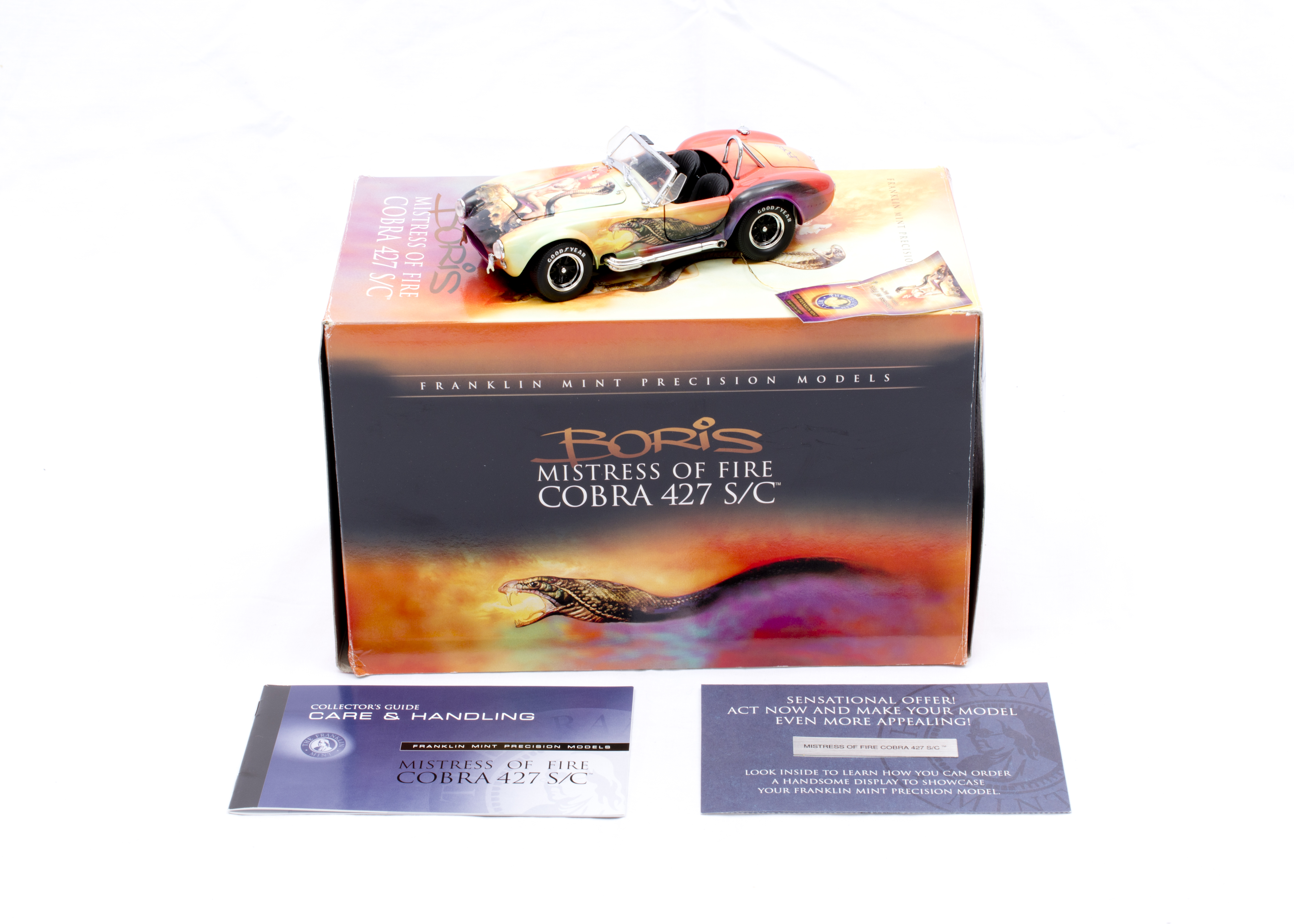 Franklin Mint Vallejo's "Mistress of Fire" 1966 Cobra 427 S/C