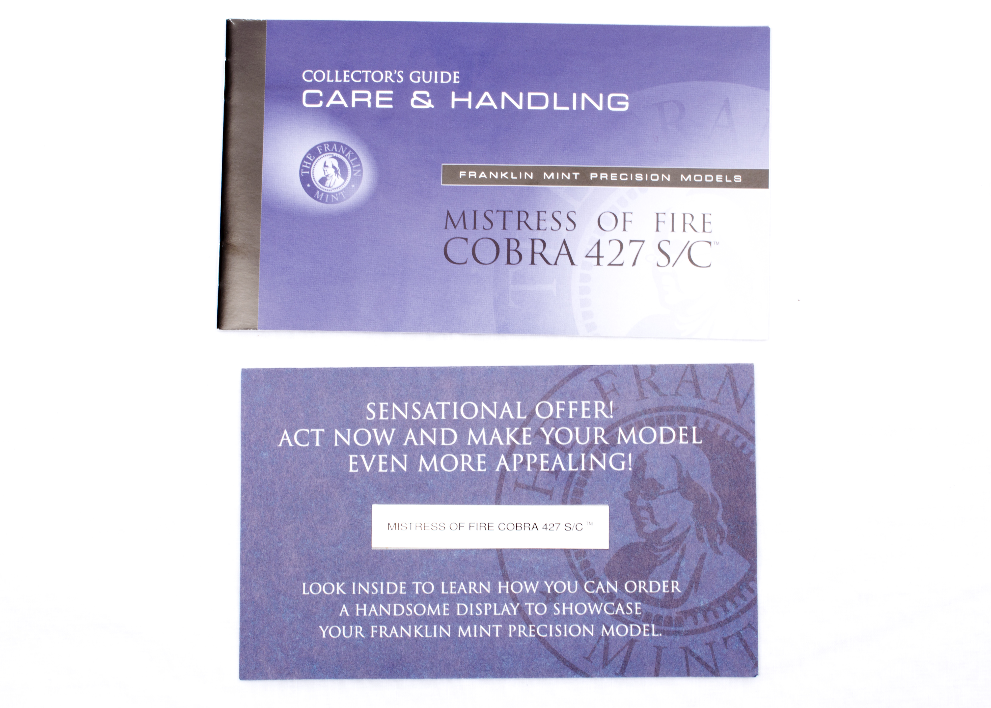 Franklin Mint Vallejo's "Mistress of Fire" 1966 Cobra 427 S/C