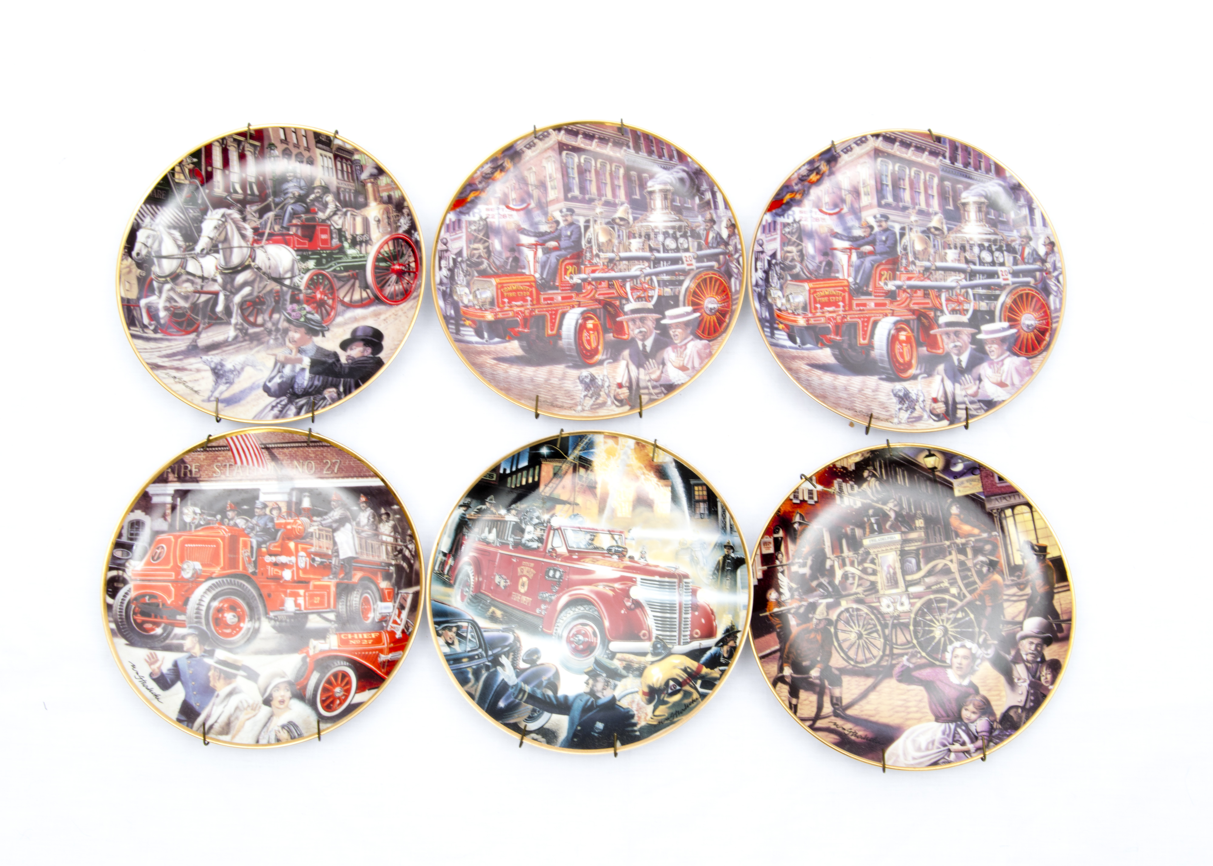 Franklin Mint Collection of National Fire Museum Plates