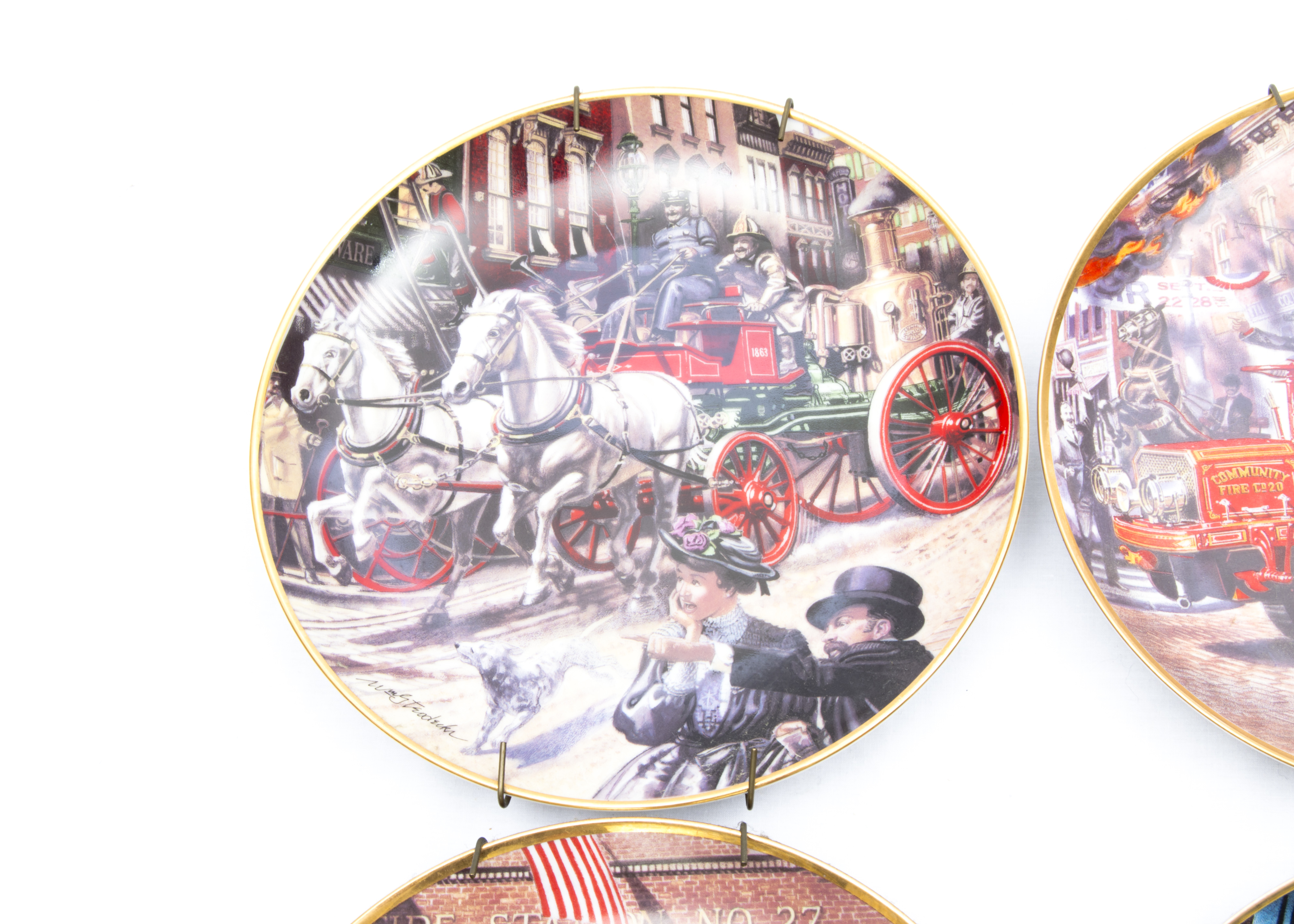 Franklin Mint Collection of National Fire Museum Plates