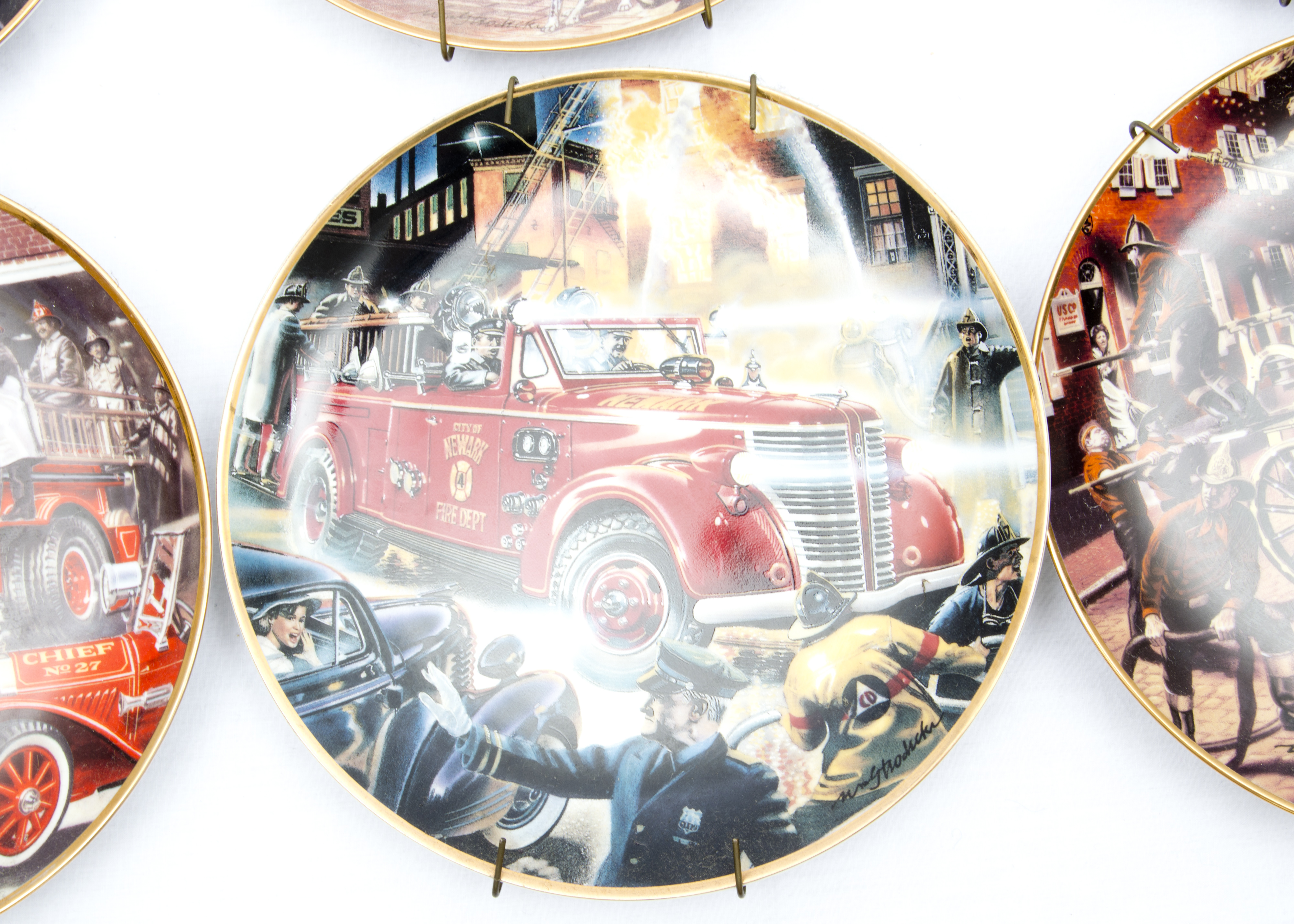 Franklin Mint Collection of National Fire Museum Plates