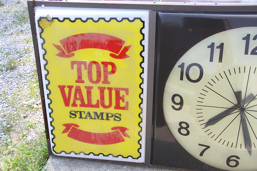 Large Storefront Clock with Sign