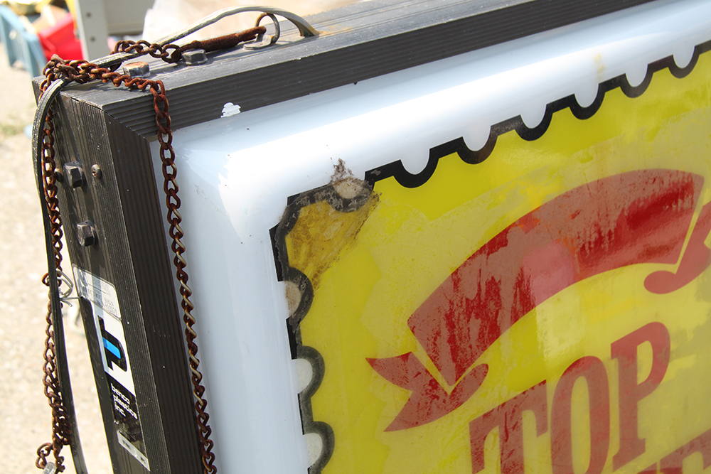 Large Storefront Clock with Sign