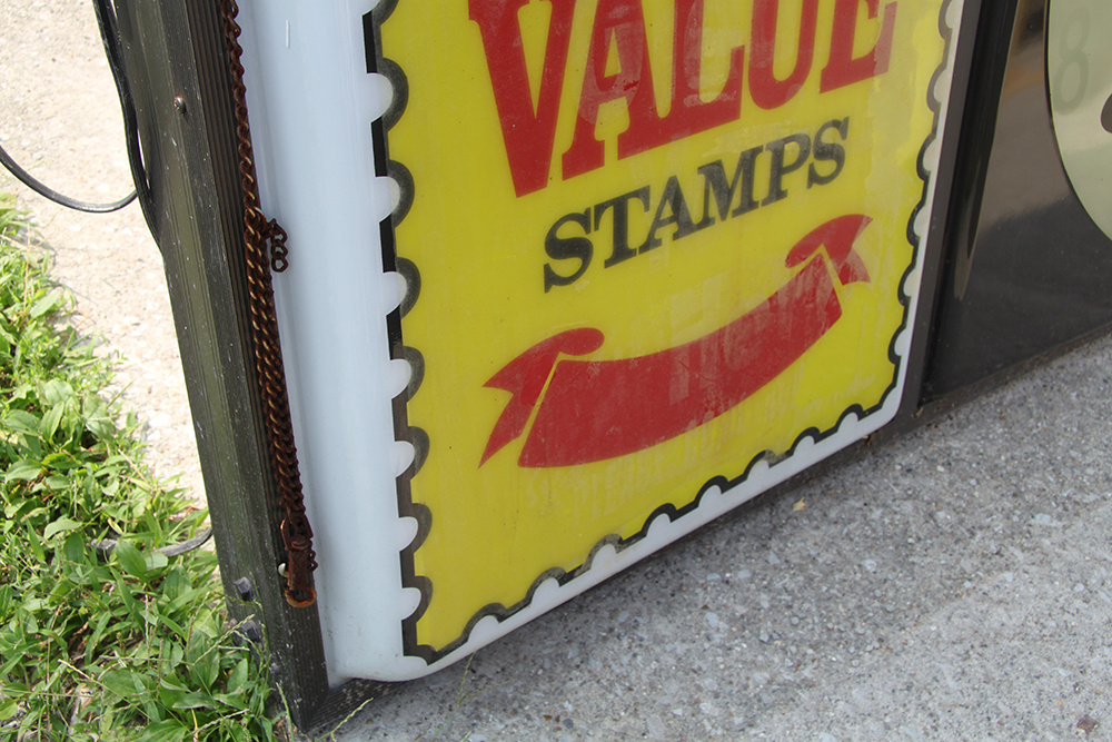 Large Storefront Clock with Sign