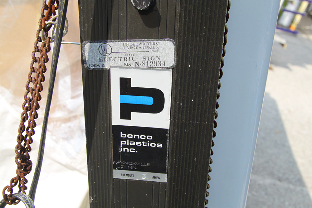 Large Storefront Clock with Sign