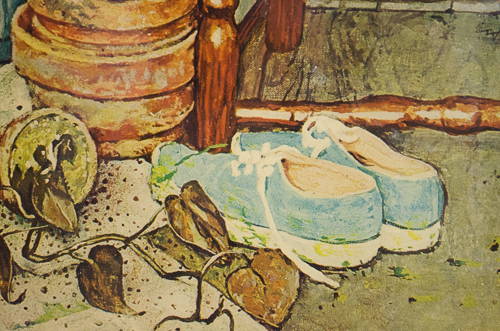 Signed Norman Rockwell Spring Flowers Print 1969