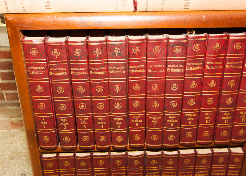 Complete 1960 Encyclopedia Britannica Collection and Bookshelf
