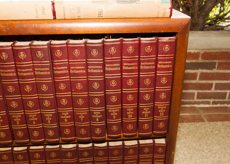 Complete 1960 Encyclopedia Britannica Collection and Bookshelf