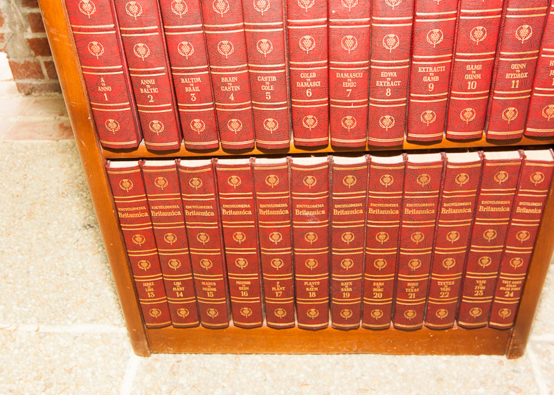 Complete 1960 Encyclopedia Britannica Collection and Bookshelf