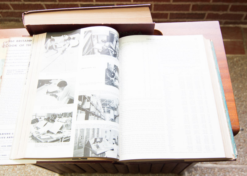 Complete 1960 Encyclopedia Britannica Collection and Bookshelf