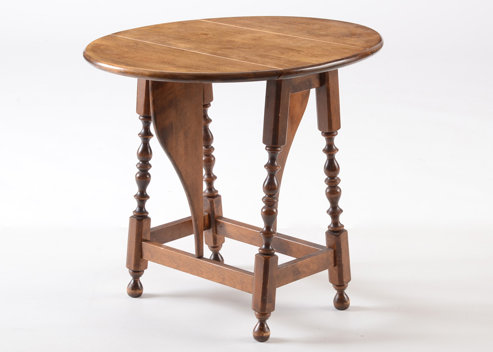 Vintage Drop-Leaf End Table