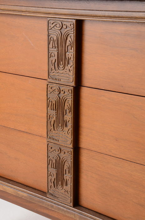 Bassett Mid Century Modern "Mayan" Pull-down Desk with Drawers