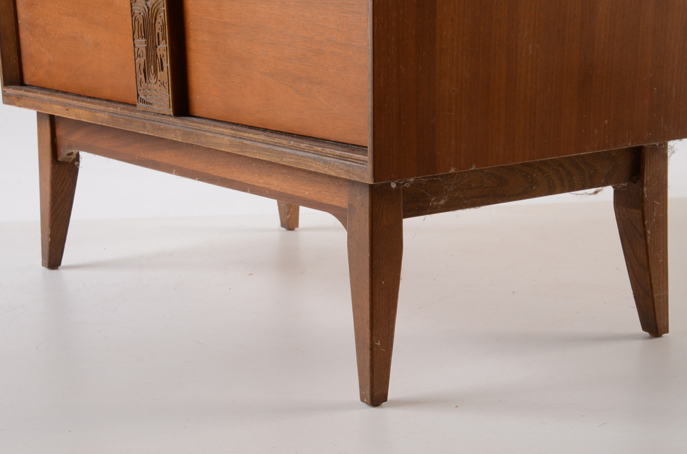 Bassett Mid Century Modern "Mayan" Pull-down Desk with Drawers