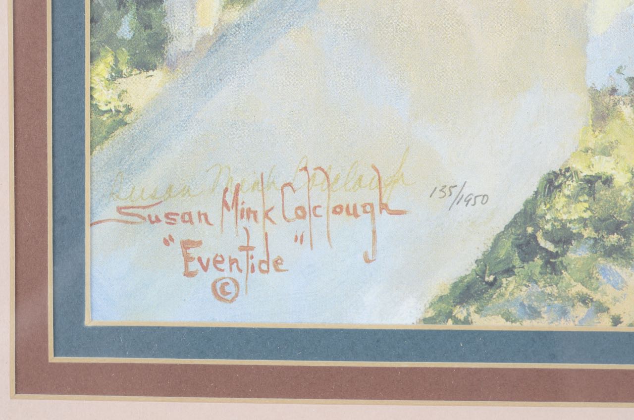 Framed and Numbered Susan Mink Colclough "Eventide" Lithograph