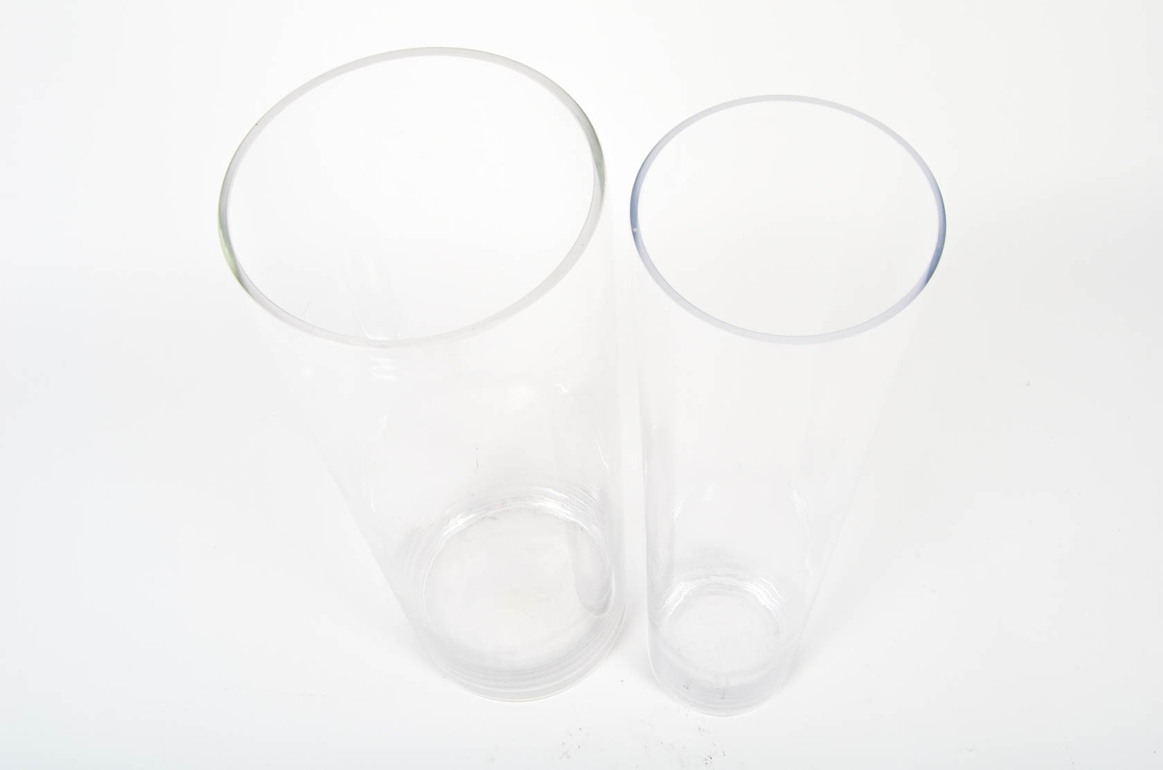 Pair of Large Glass Vases