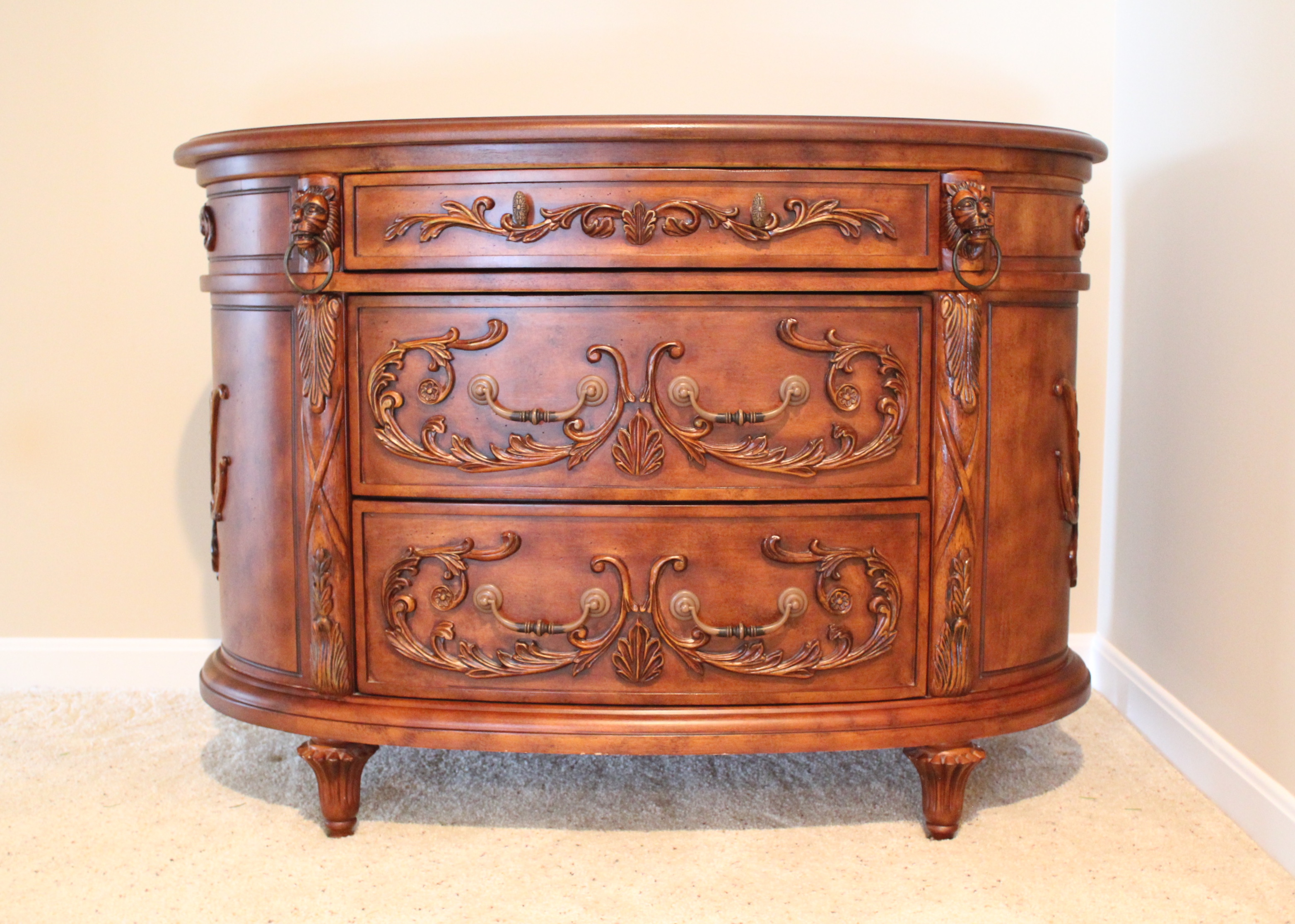 Powell Limited Chest With Ornate Carvings