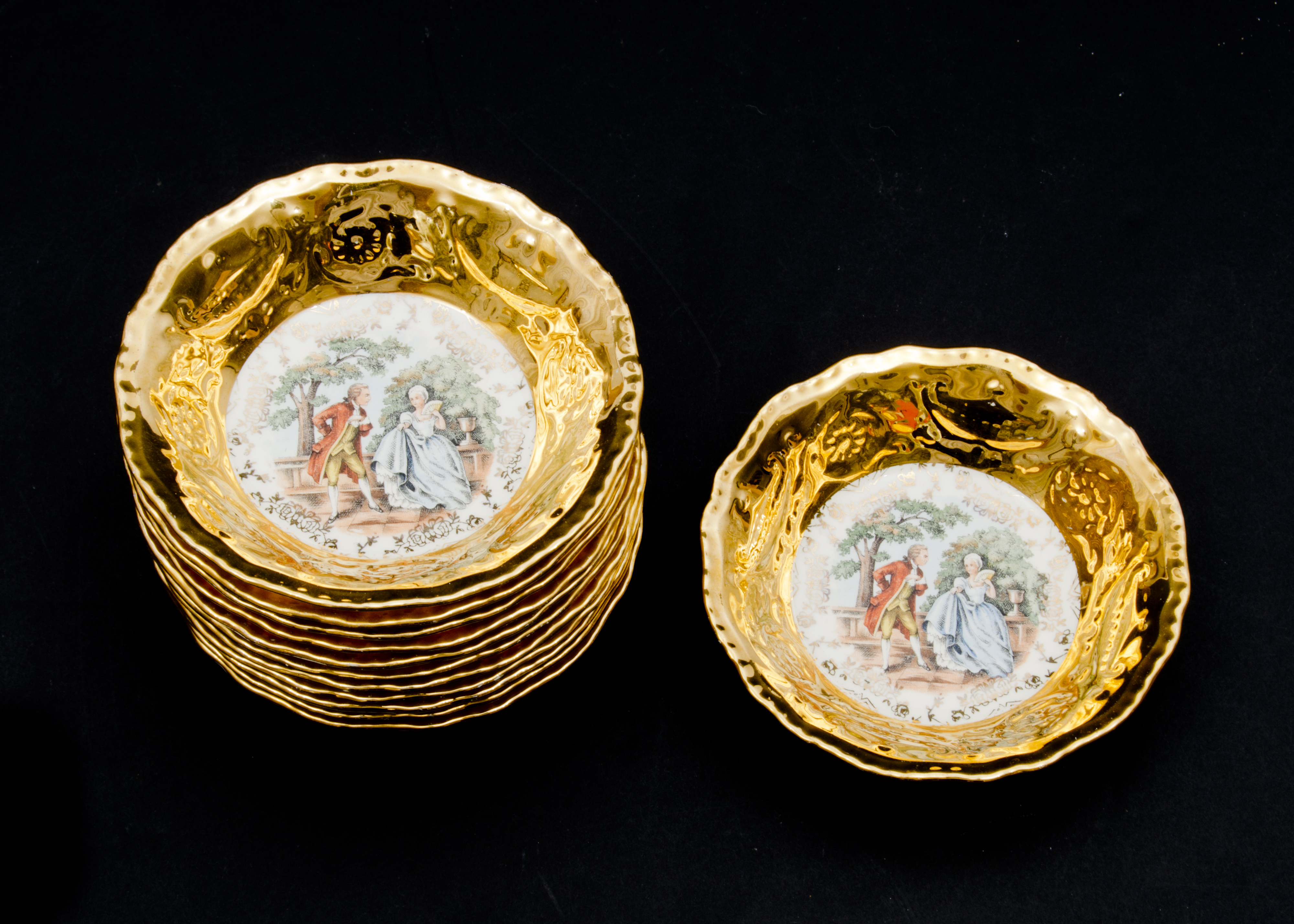 1930s 22 Karat Gold China Set - "Adam Antique" by Steubenville