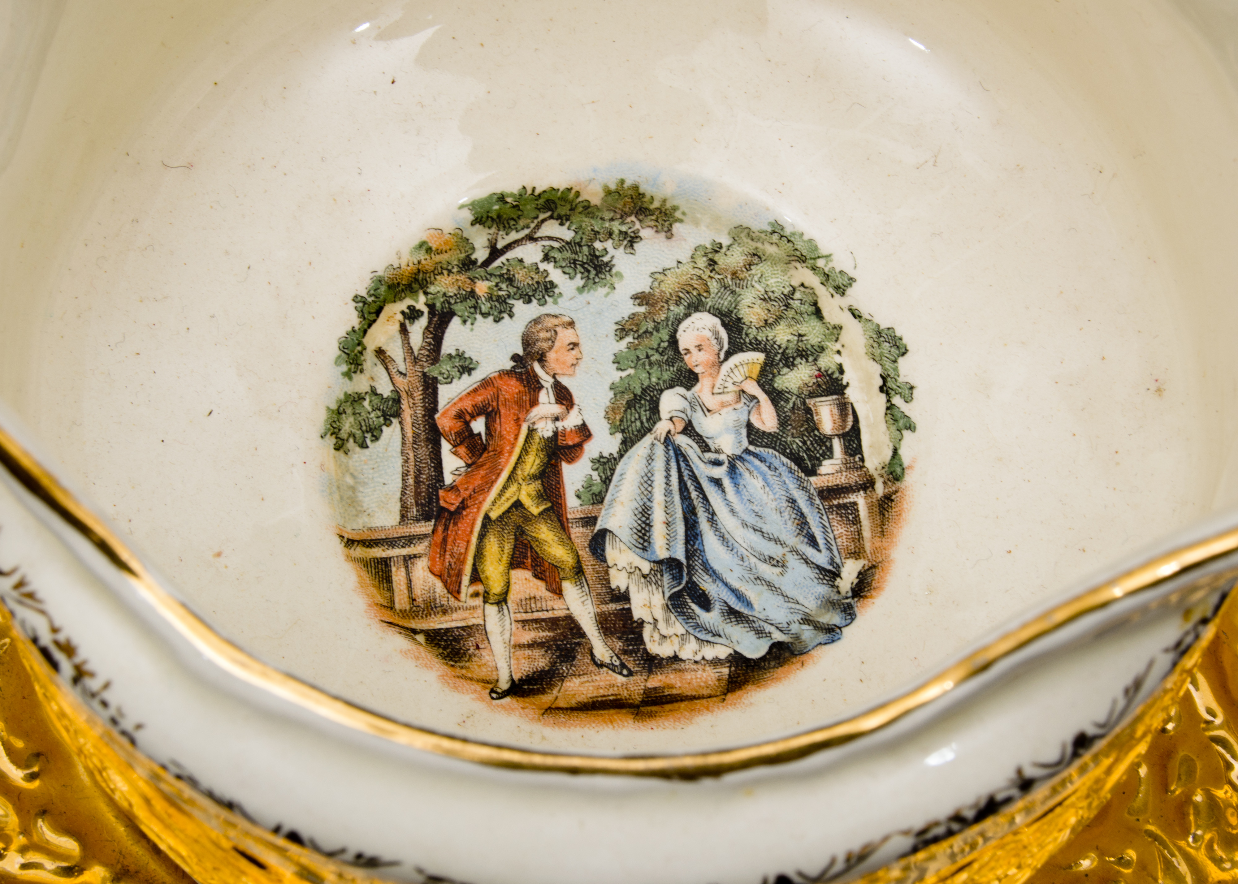 1930s 22 Karat Gold China Set - "Adam Antique" by Steubenville