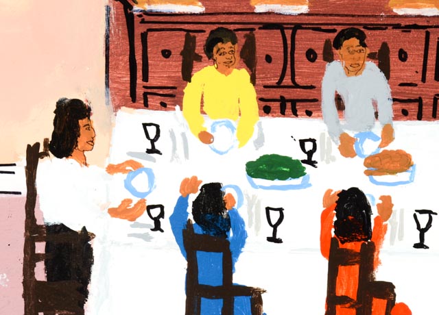 Original Charles A. Owens Folk Art Painting