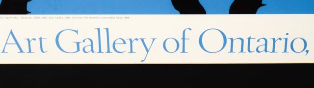 Andy Warhol Art Gallery of Ontario, Toronto Elvis Poster