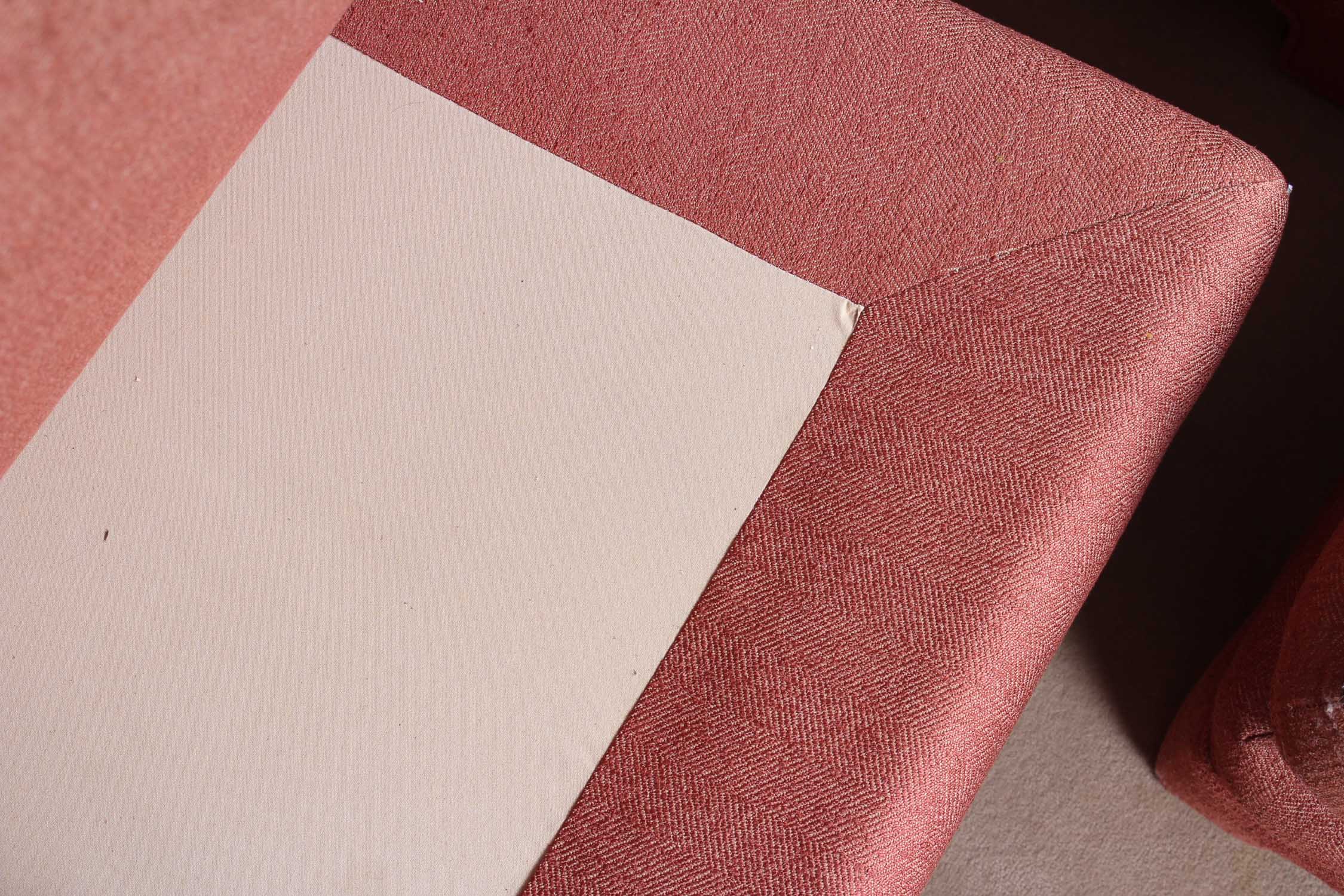 Pair of Armless Chairs and Ottoman