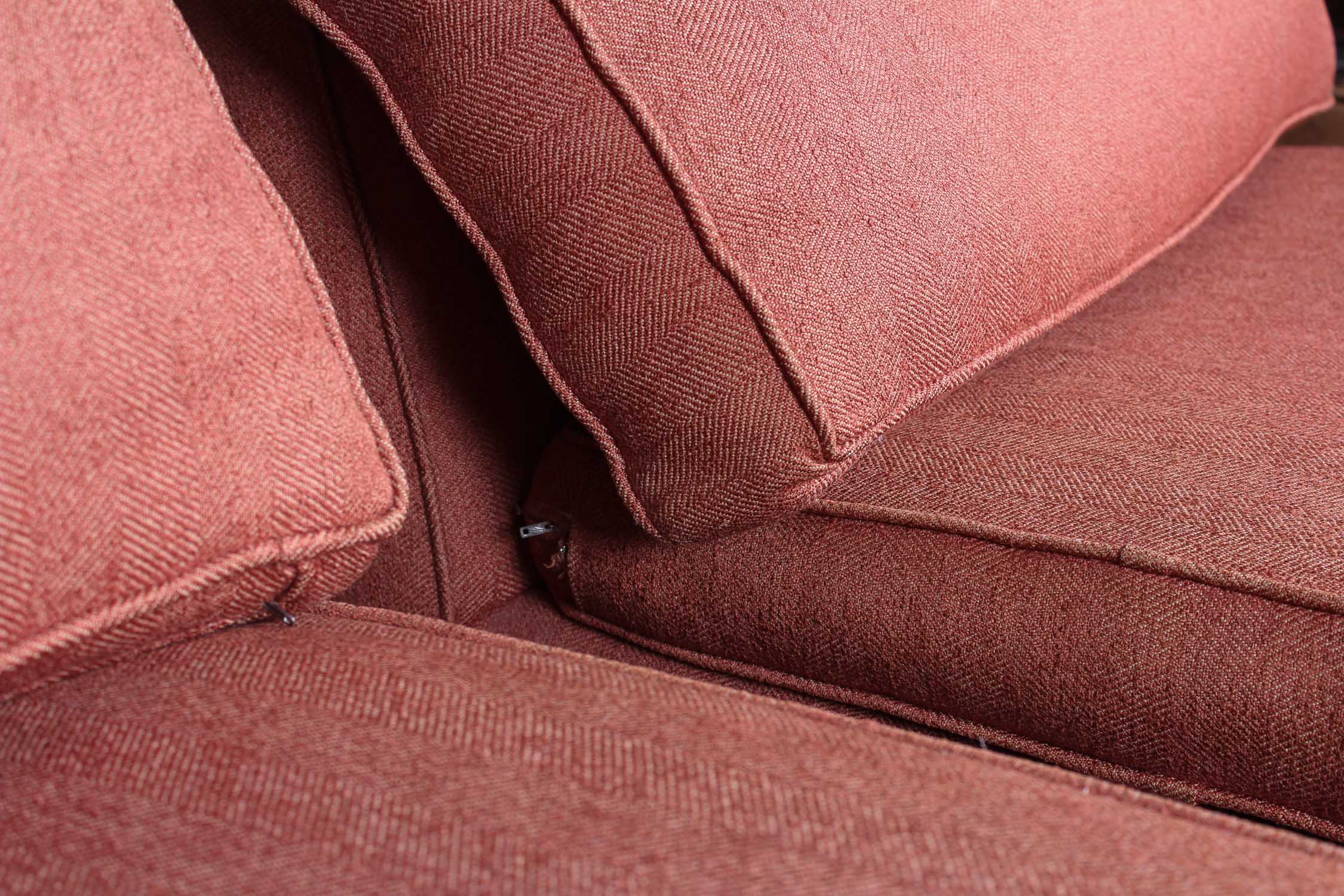 Pair of Armless Chairs and Ottoman