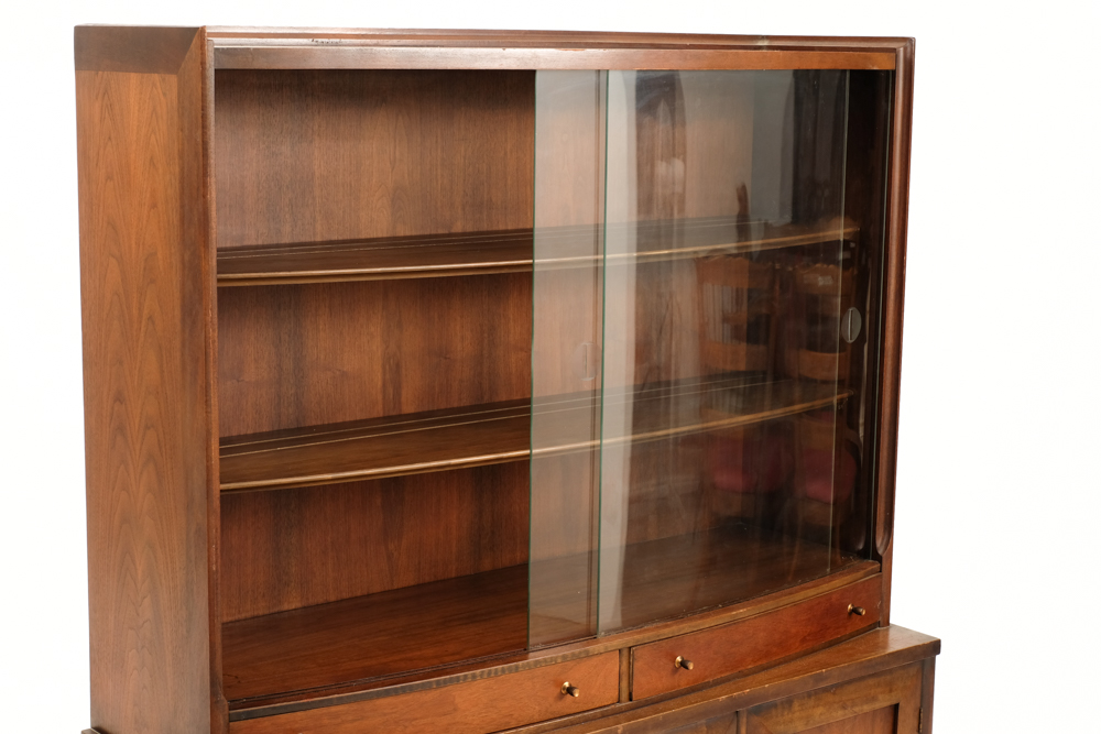 Mid Century Modern Walnut China Cabinet