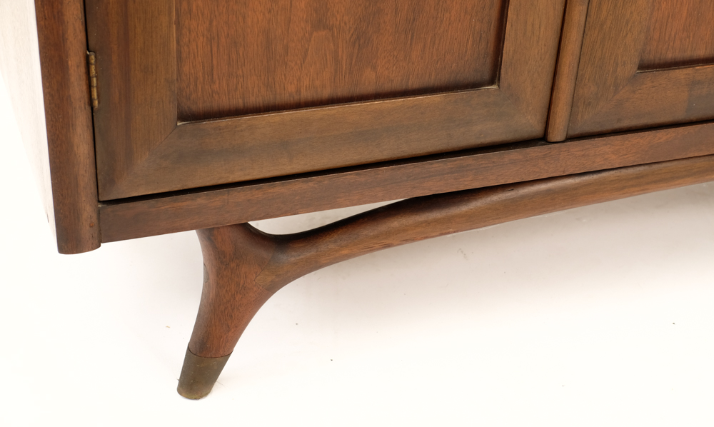 Mid Century Modern Walnut China Cabinet