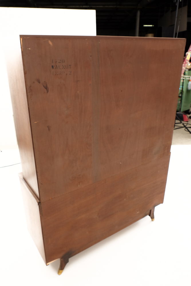 Mid Century Modern Walnut China Cabinet