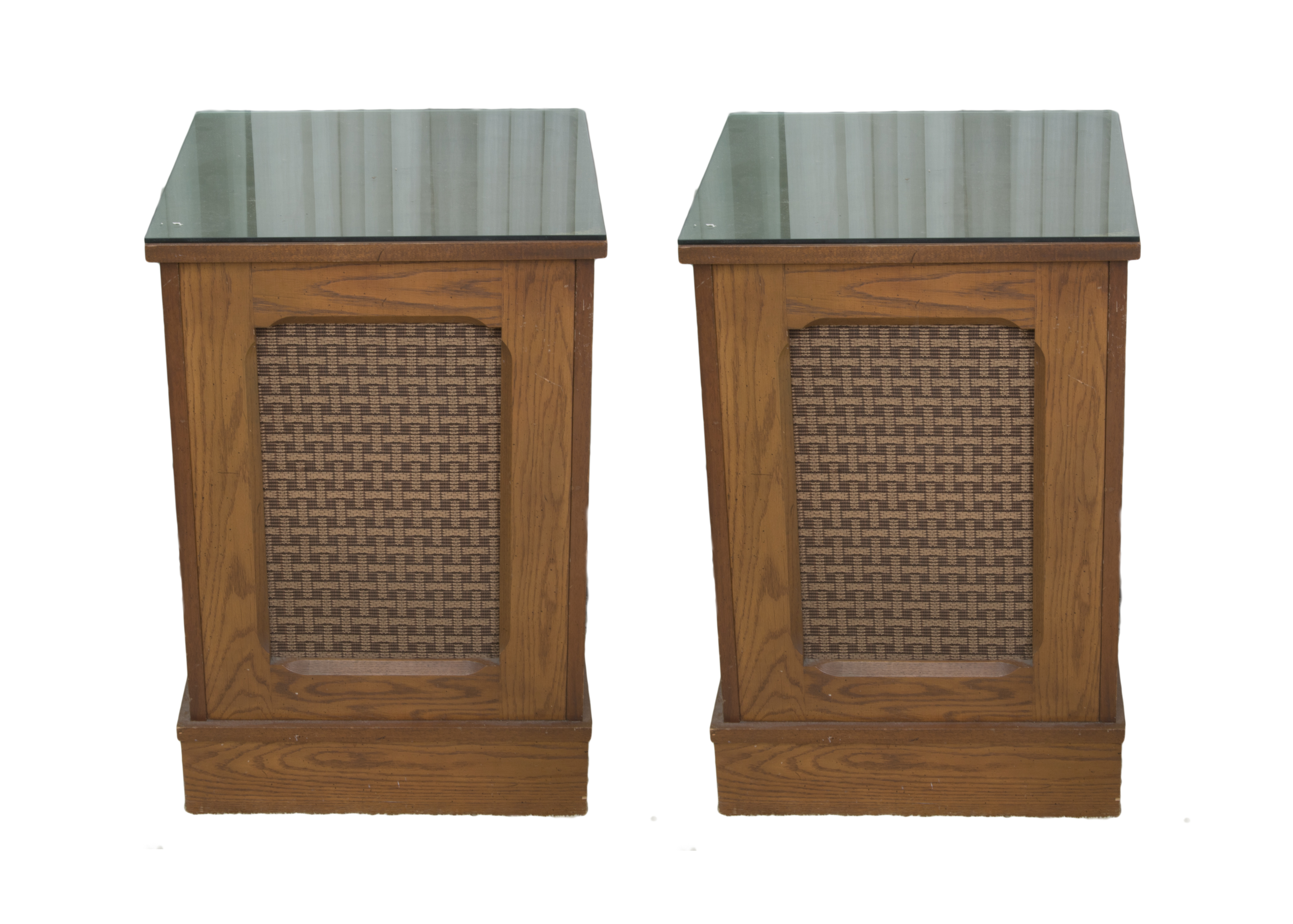 Set of Vintage Gee-Jay High Fidelity Oak Speaker Cabinets