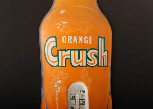 Vintage "Orange Crush" Thermometer