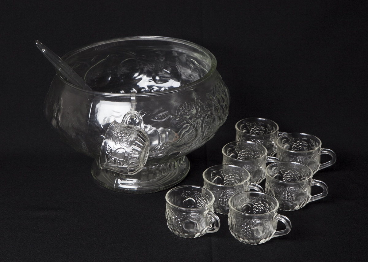 Jeannette Glass Punch Bowl Set