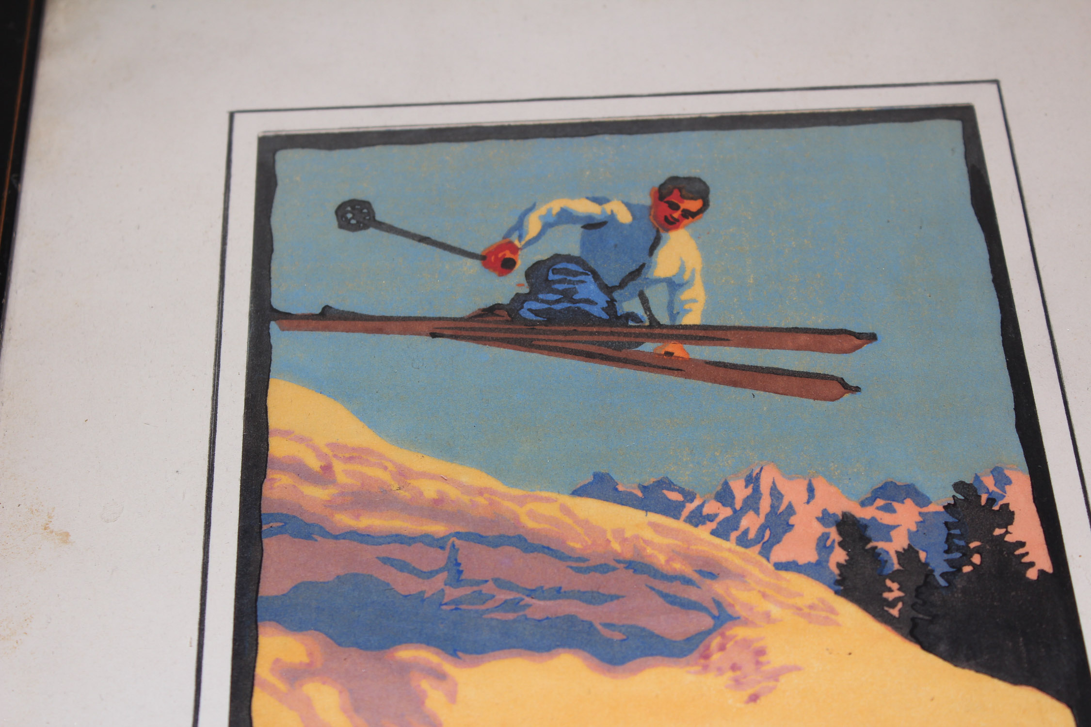 Pair of Framed Ski Prints