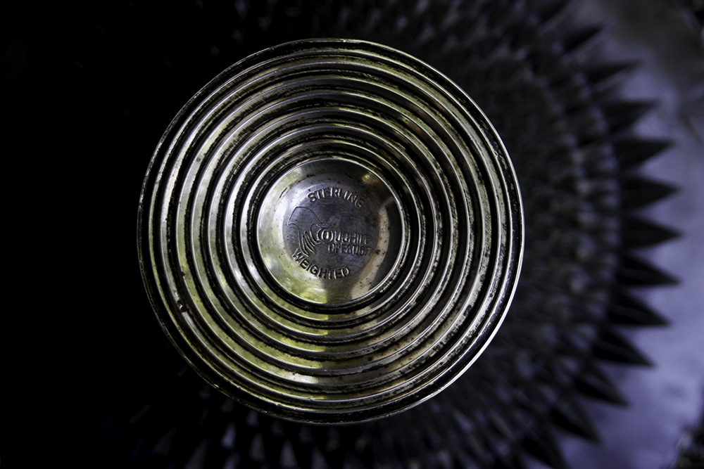 Vintage Duchin Creations Glass and Sterling Silver Pastry Plate