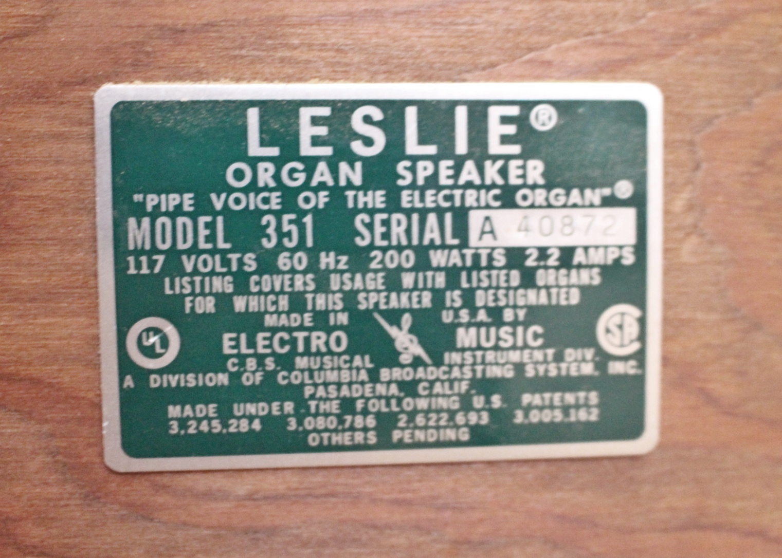 Conn Theater Organ Model 640 and Leslie Speaker