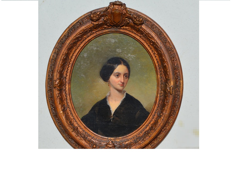 Thomas B. Read Original Oil Painting "Portrait of a Young Woman"