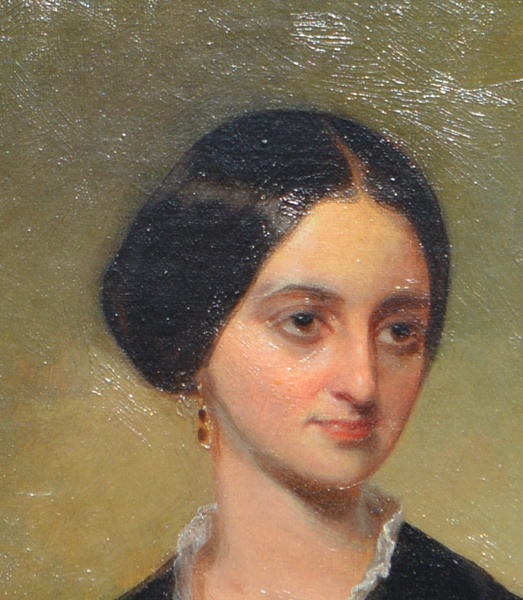 Thomas B. Read Original Oil Painting "Portrait of a Young Woman"