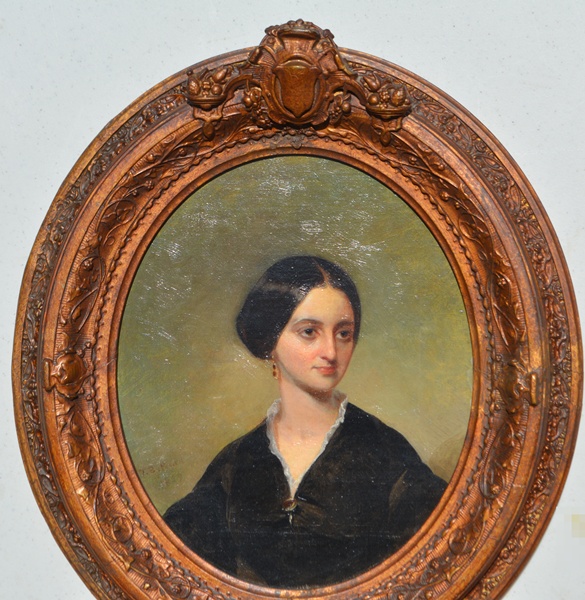 Thomas B. Read Original Oil Painting "Portrait of a Young Woman"