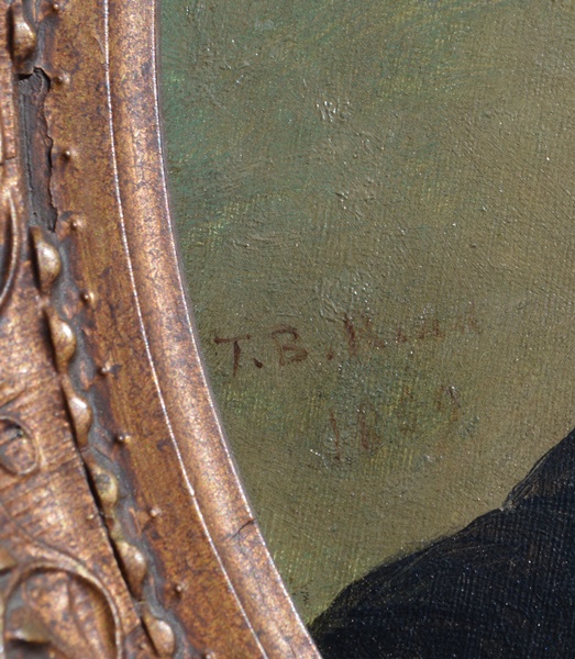 Thomas B. Read Original Oil Painting "Portrait of a Young Woman"