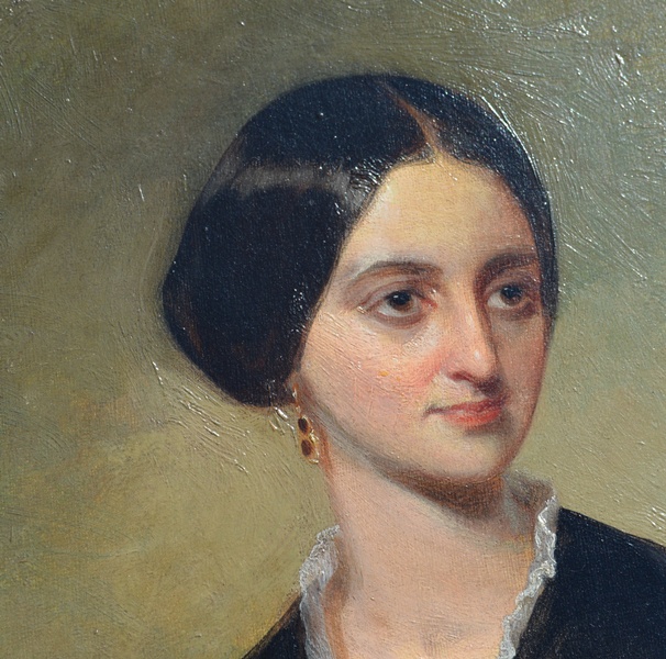 Thomas B. Read Original Oil Painting "Portrait of a Young Woman"