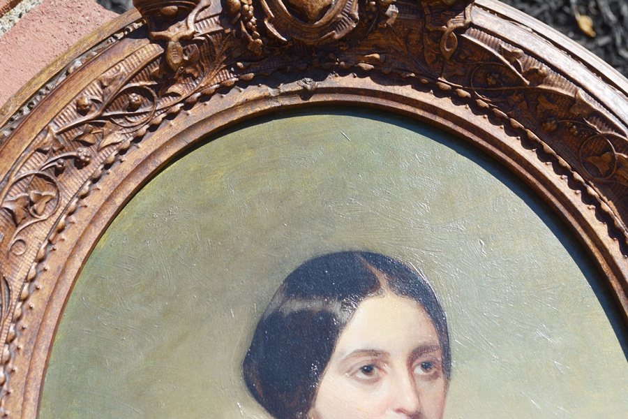 Thomas B. Read Original Oil Painting "Portrait of a Young Woman"