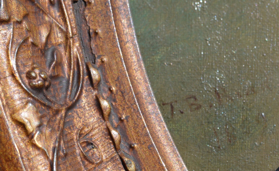 Thomas B. Read Original Oil Painting "Portrait of a Young Woman"