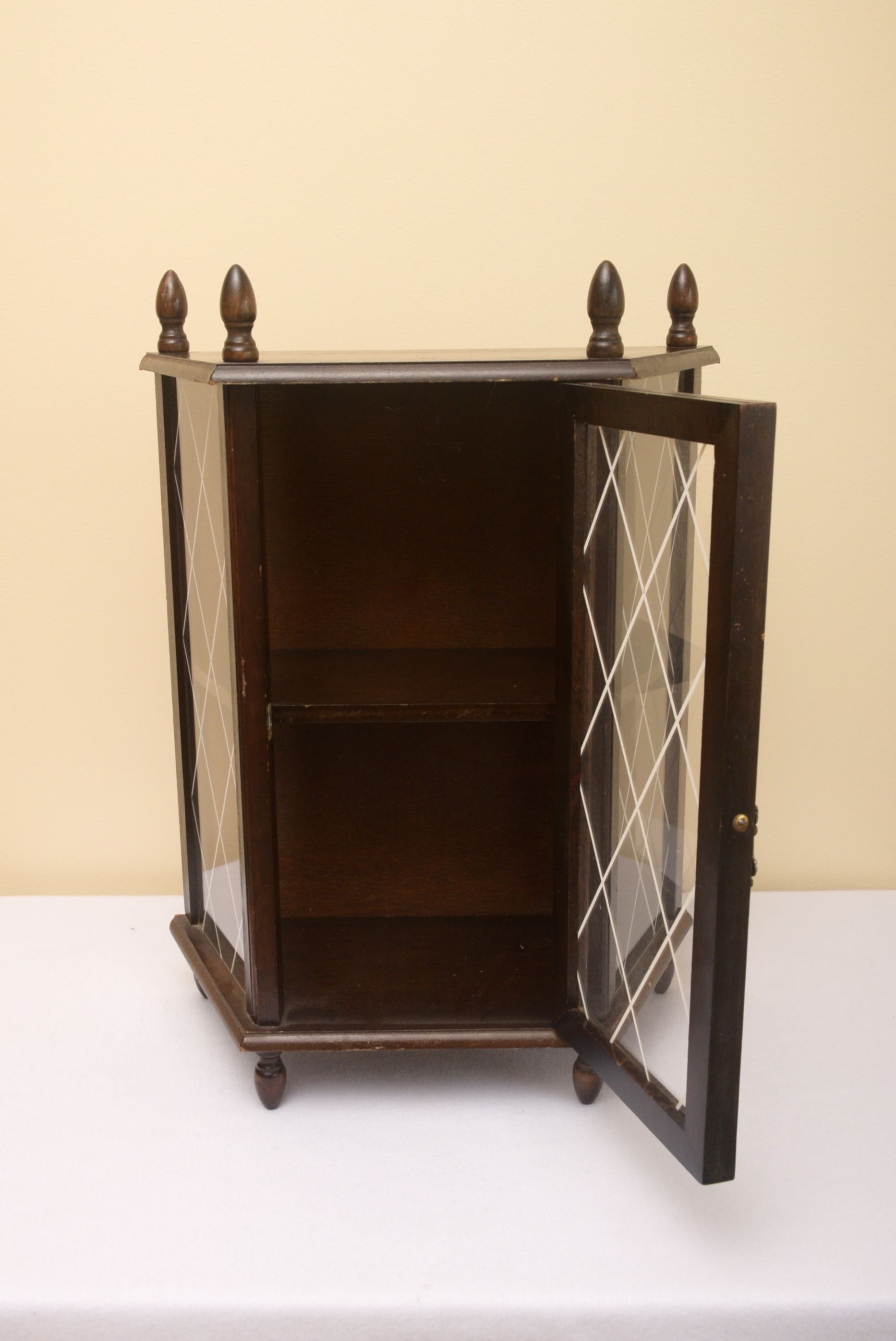 Three Sided Wall Curio Cabinet