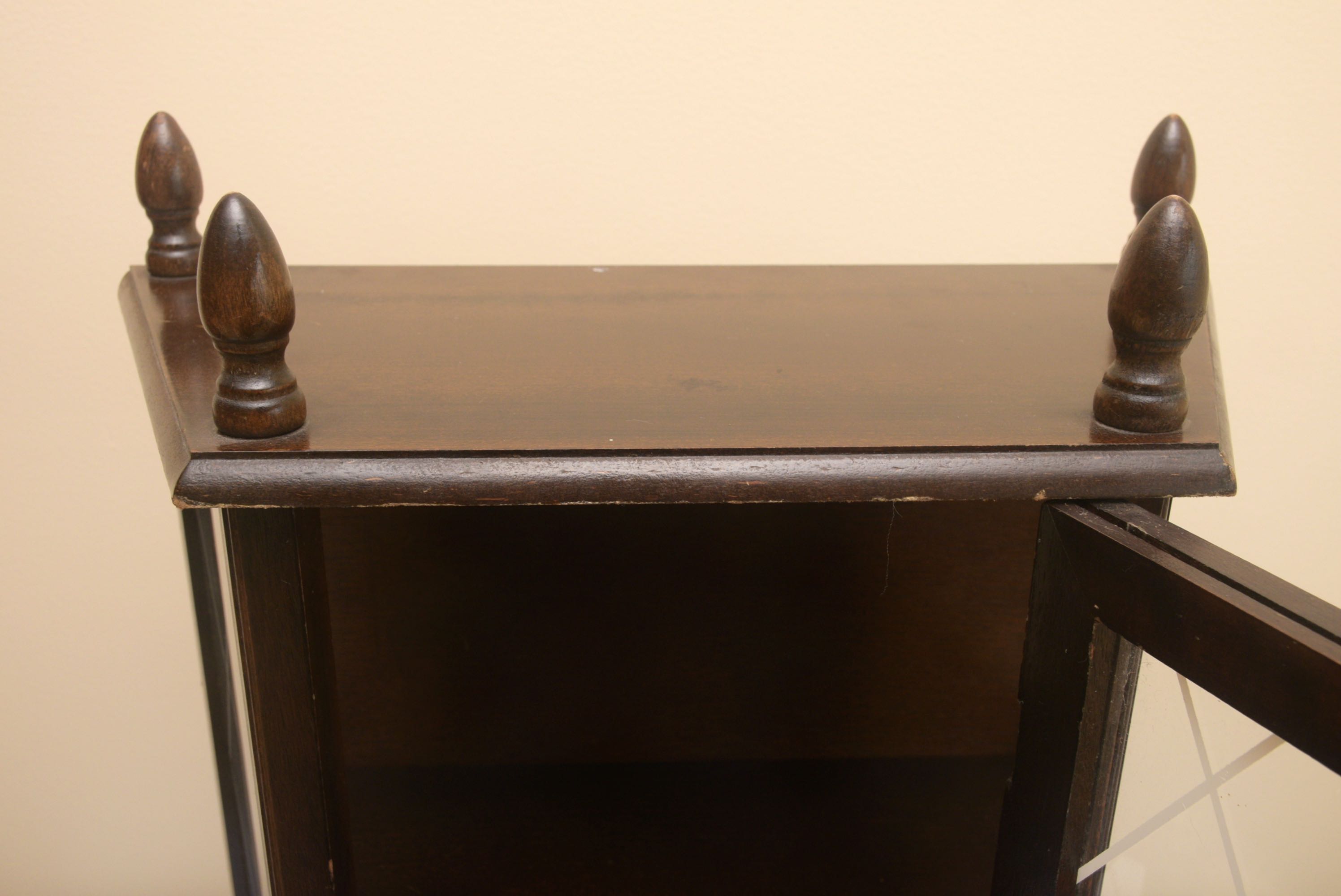 Three Sided Wall Curio Cabinet