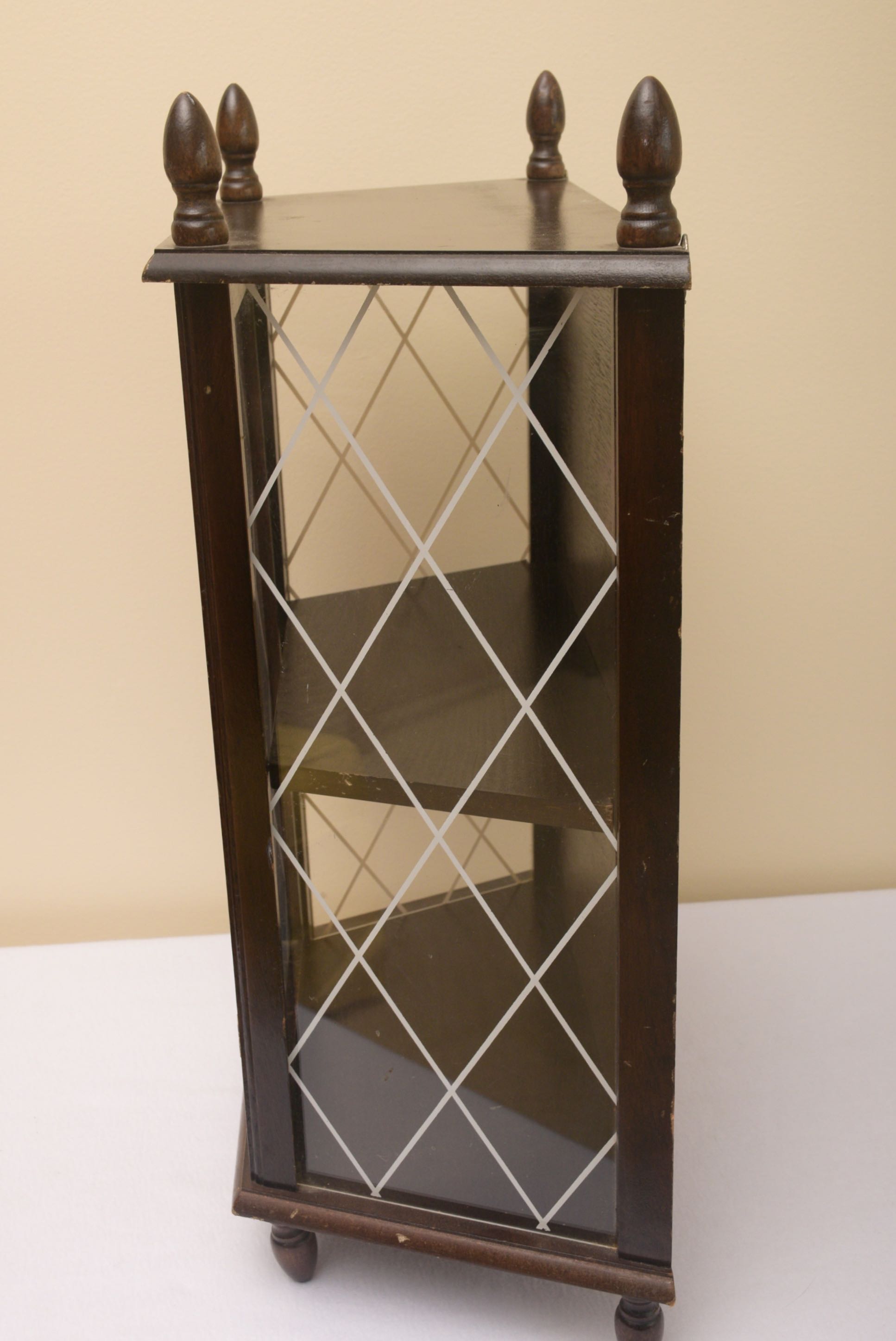 Three Sided Wall Curio Cabinet