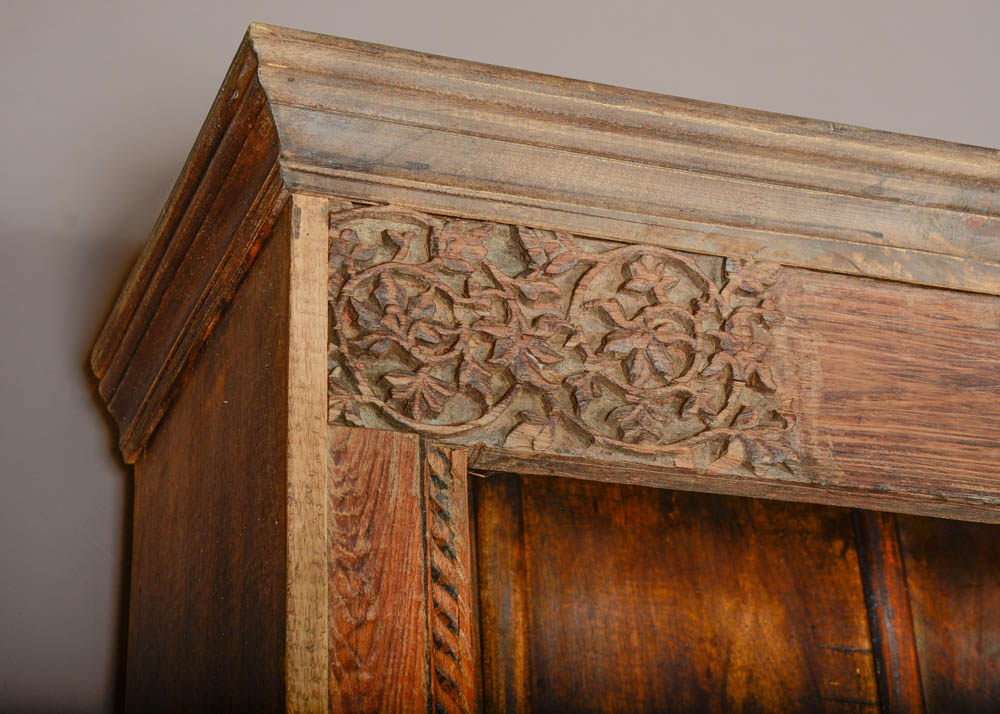 Carved Reclaimed Wood Bookshelf